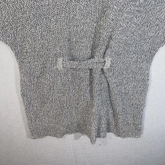 Banana Republic Cardigan Womens Large Gray Short Sleeve Belted Collared Casual - Picture 9 of 13